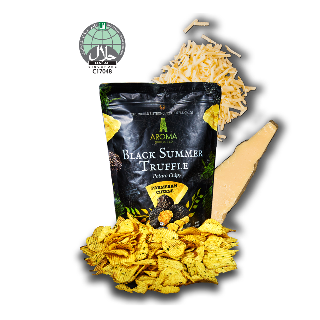 Black Summer Truffle Potato Chips (Parmesan Cheese)